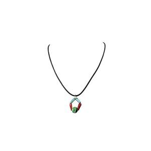 colorful bead pendant necklace